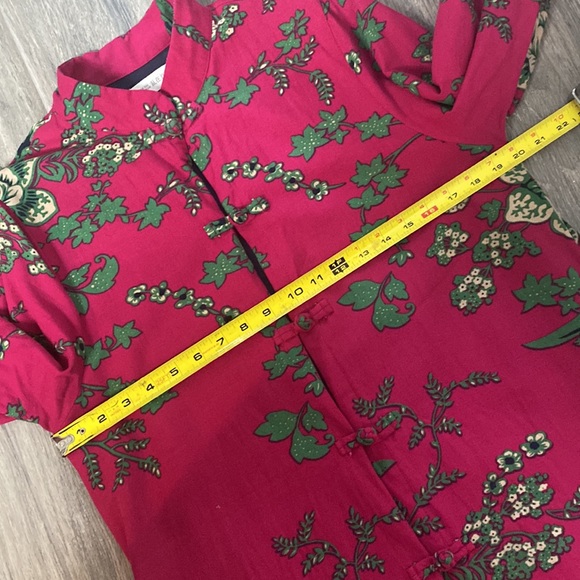 LZJN Women's Cotton linen Trench Coat Floral Print Long Jacket with Pockets 🩷💚 - Picture 13 of 13